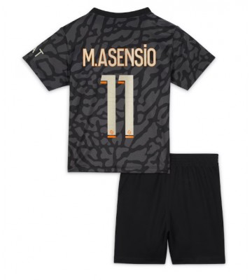 Paris Saint-Germain Marco Asensio #11 Tercera Equipación Niños 2023-24 Manga Corta (+ Pantalones cortos)